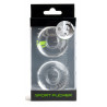 Sport Fucker Lot de 2 Cockrings souples Stacker 20 mm Transparents
